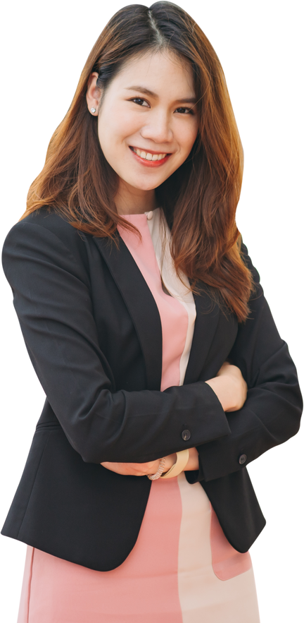 smart and young beautiful business woman cut out